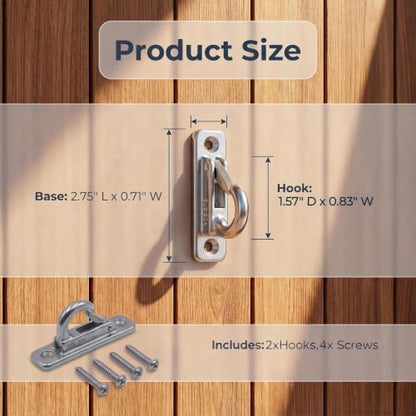 Metal Bucket Hooks for Horse Stalls, Wall-Mounted Feed Holder (2 Pcs)