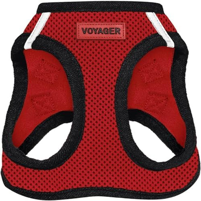Voyager Step-in Air Dog Vest Harness - Red/Black Trim, Medium