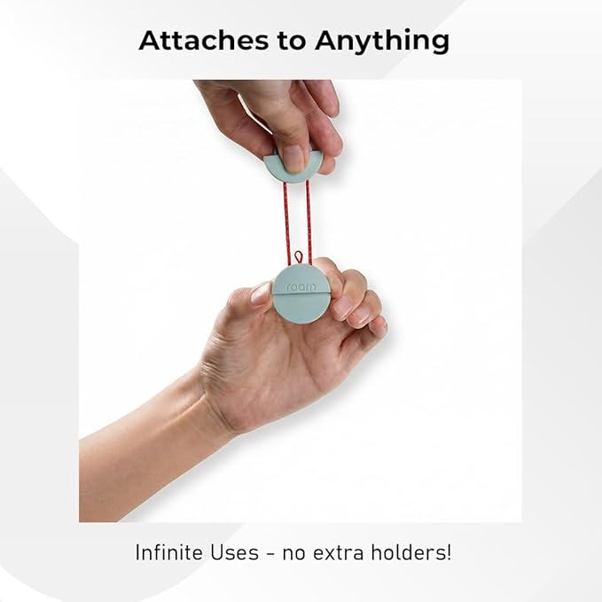 ROAM SMART TRACKER - Bluetooth Tracker & Item Locator for Keys, Luggage, Kid & Pet Gear, (iOS, Android), No App or Subscription, Fast Setup, Waterproof, 1-Pack, Grey