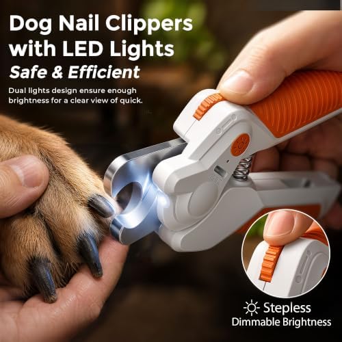 Dog Nail Clippers ＆ Trimmer with Light - for Medium to Large Dogs
