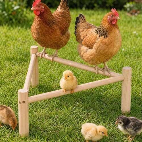 Chicken Perch for Coop & Brooder, Pine Wooden Chicken Roosting Bars (1 PCS)