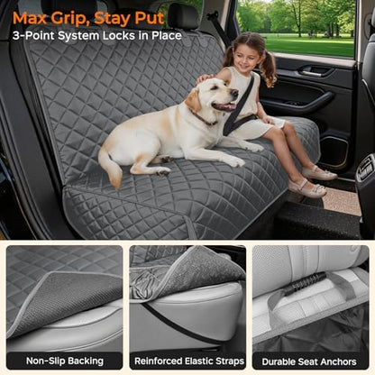 URPOWER Dog Car Seat Cover for Back Seat, Waterproof Car Seat Protector