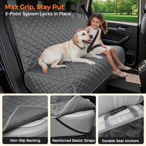 URPOWER Dog Car Seat Cover for Back Seat, Waterproof Car Seat Protector
