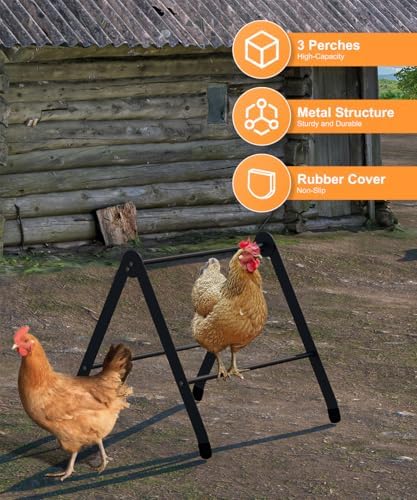 Koutemie Adjustable Chicken Perch for Coop, Large