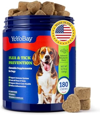Flea & Tick Prevention for Dogs Chewables,Dog Immune Support Supplement