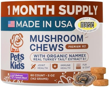 Pets are Kids Turkey Tail Mushroom for Dogs, Gut, Skin and Joint Support