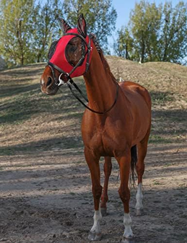 Horse Fly Mask with Ears, Fly Mask for Horses, Breathable Mesh