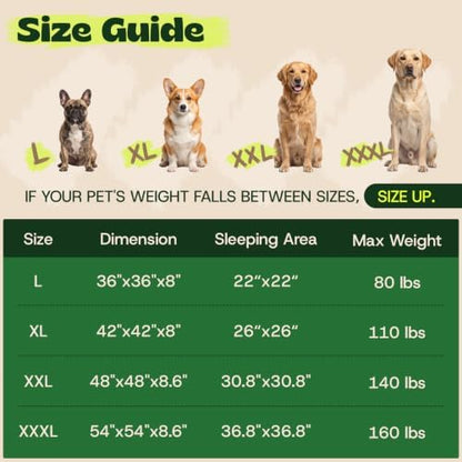 Memory Foam Orthopedic Dog Beds for Large Size Dogs,36 Inch,Grey