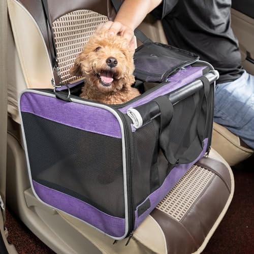 GAPZER Carrying Bag Yorkie Dog Travel Kennel Ventilated Soft Pet Carrier