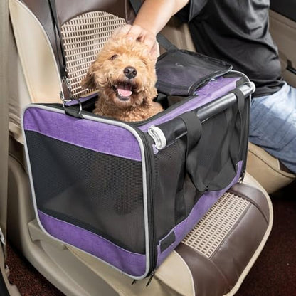 GAPZER Carrying Bag Yorkie Dog Travel Kennel Ventilated Soft Pet Carrier