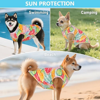 KYEESE 2Pack Dog Shirts for Medium Large Dogs Breathable Mesh Tank Top