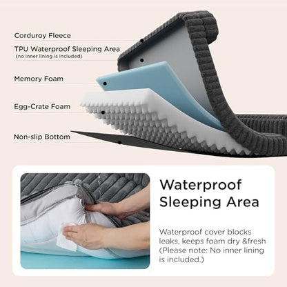 Bedsure ComfyFleece™ Memory Foam Orthopedic XL Plus Dog Bed 48"