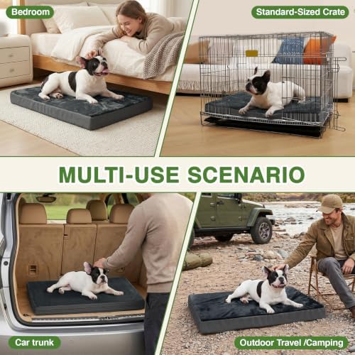 Waterproof Dog Bed Medium Size Dog, Washable Orthopedic Foam Crate Pad 30"