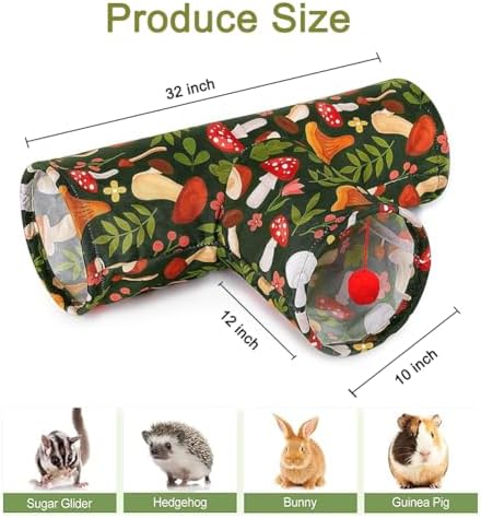 3 Way Washable Rabbit Hideout Toys, Guinea Pig Tunnels & Tubes