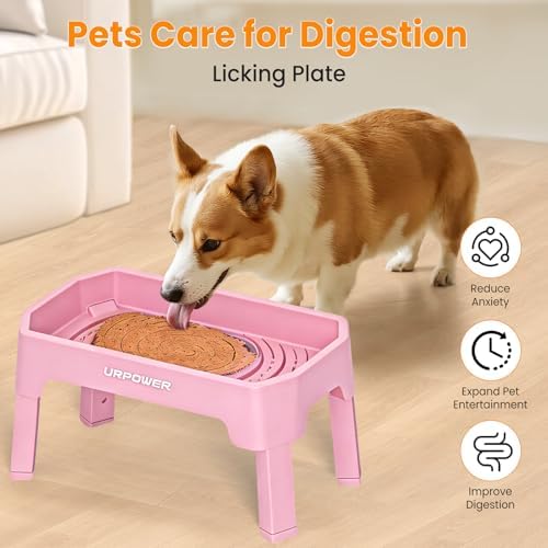 URPOWER Elevated Dog Bowls, 3-in-1 Double Deck Raised Dog Bowl Stand