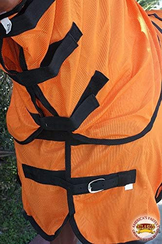 HILASON Horse Fly Sheet UV Protect Mesh 78 in Orange