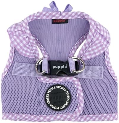 Puppia Vivien Dog Vest Harness B (Step-in) Fashionable Mesh Spring Summer Harness for Small Dogs, Violet, Medium