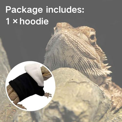 Lizards Clothes for Bearded Dragon Cotton Hoodies Leopard Gecko Costume, Reptile Hoodies Apparel for Skin Protection