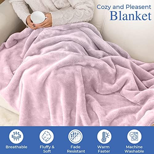 Continental Bedding Microfleece Bed Blanket – Soft Lightweight Warm Cozy Blanket for Bed & Crib – Twin 50x60, Twin XL 50x70, Crib 30x40 – Plush Fleece Throw for All Seasons - Pink