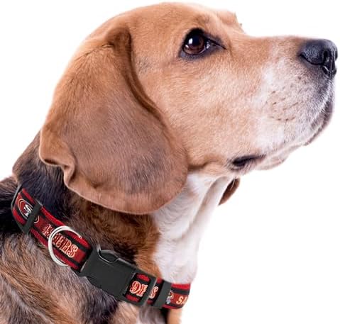 Pets First NFL San Francisco 49ers Licensed PET COLLAR, Small - Heavy-Duty, Strong, and Durable Dog Collar. Available in 31 Football Teams and 4 Sizes
