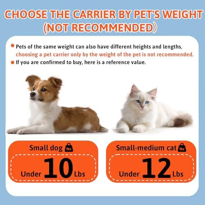 Petskd Top & Side Expandable Small Pet Carrier with Wheels Airline Approved