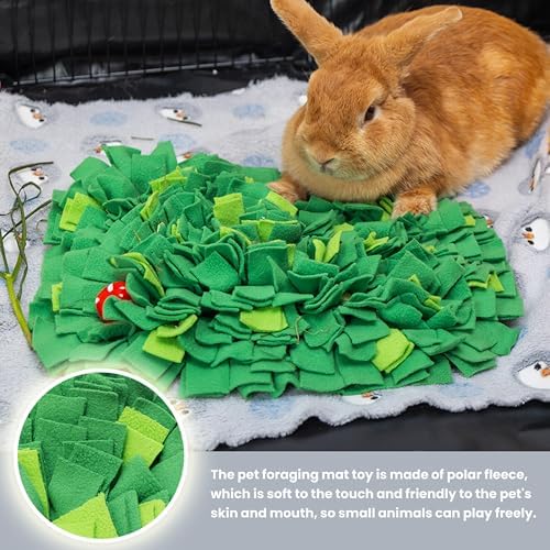 Rabbit Foraging Mat, Interactive Bunny Snuffle Feeding Toy