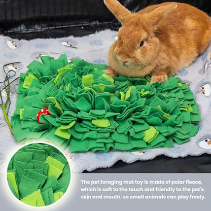 Rabbit Foraging Mat, Interactive Bunny Snuffle Feeding Toy