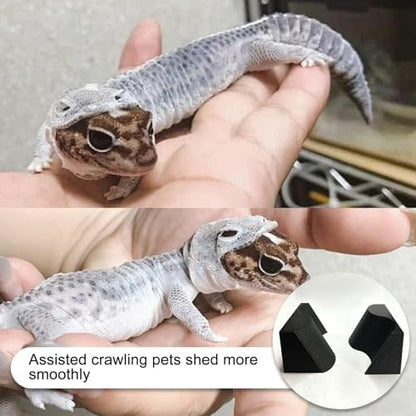 Reptile Shedding Aid Tool,Bearded Dragons Rubbing Stone,Bearded Dragon Accessories for Stuck Skin Removal,Physical Shedding Helper to Promote Natural Peeling for Bearded Dragons,Snake,Lizard(2PCS)