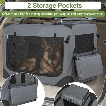 Giantex Collapsible Soft Dog Crate, 36 Inch Portable Travel Dog Kennel
