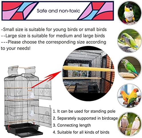 20Pcs Sand Perch Covers for Bird - Bird Perchs Covers 7.5" Long x 3/8" Diameter Bird perches for Parakeets, Lovebirds, Parrotlets, Canaries and Other Small Birds (Yellow, 20pcs 7.5" x 0.43")