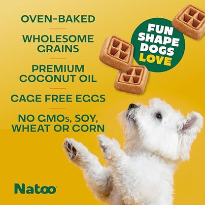 NATOO Dog Treats, Oats Banana and Honey, Small Dogs & Puppies, 8oz