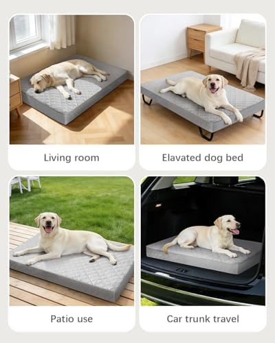NUPIDA Orthopedic Small Dog Bed for Crate with Washable Cover, 23x17, Grey