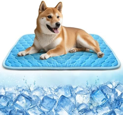 Dog Cooling Mat Self Cool Pad for Dogs and Cats, Washable Portable Pet Sleeping Pad for Summer, 27.5" x 18.5"