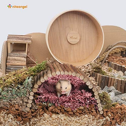 Niteangel Wooden Ladder Bridge, Hamster Mouse Rat Rodents Toy, Small Animal Chew Toy (15.7" x 5.9")