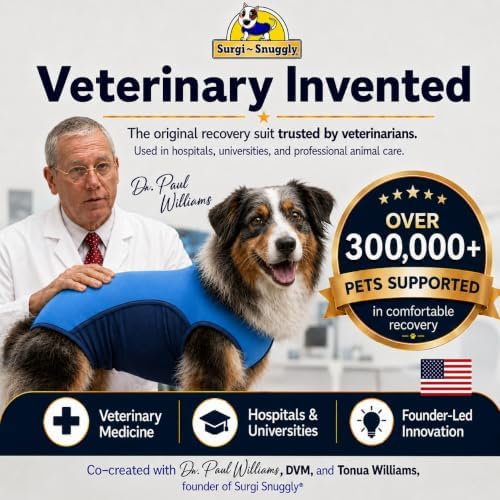 Surgi Snuggly Dog Surgery Recovery Suit, Cone Alternative, Spay/Neuter ML