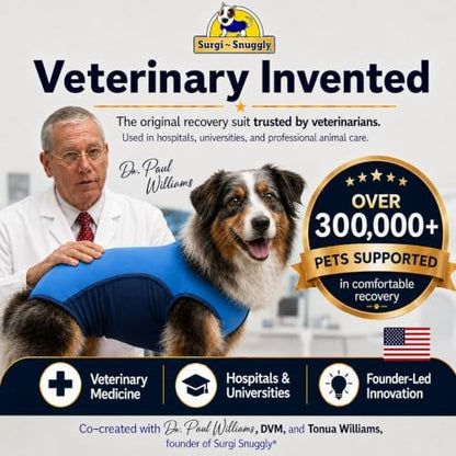 Surgi Snuggly Dog Surgery Recovery Suit, Cone Alternative, Spay/Neuter ML