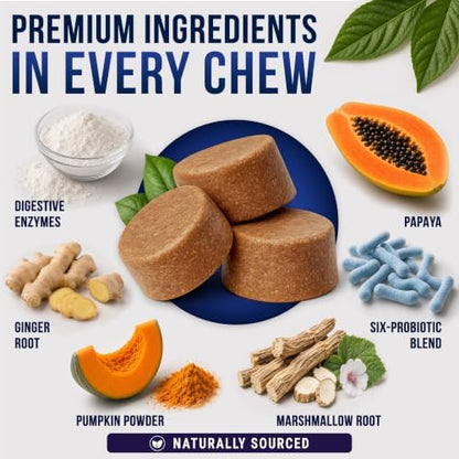 Probiotics for Dogs - Dog Probiotics with Digestive Enzymes, Soft Chews