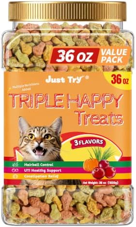 Just Try Cat Grass Treats with Cranberry & Pumpkin, 36 oz