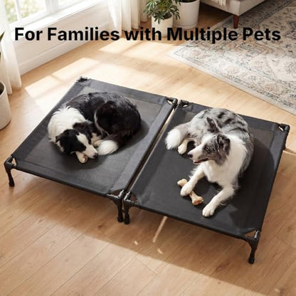 Veehoo Cooling Elevated Dog Bed, Outdoor Raised Dog Bed for Two Dogs