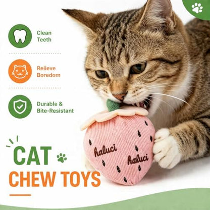 Cat Toys, Interactive Cat Toy for Indoor Cats, Soft and Durable Crinkle Sound Catnip Toys, Catnip Filled Mouse Cat Teething Chew Toy (Pack of 6)