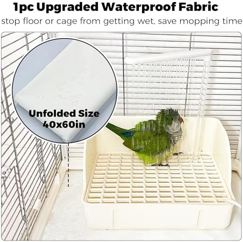 Automatic Parakeet Bird Bath with Pump, Large Bird Shower Fountain