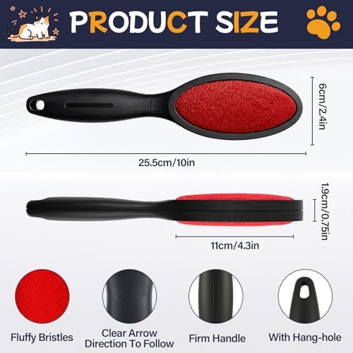 Magic Lint Remover Brush for Pet Hair, Reusable 2-Sided, 1 Pack
