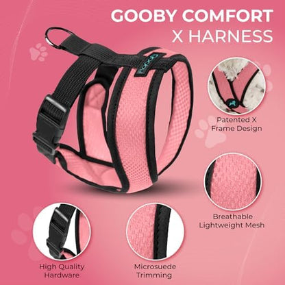 Gooby Comfort X Head-in Dog Harness, Choke-Free, Pink, Medium