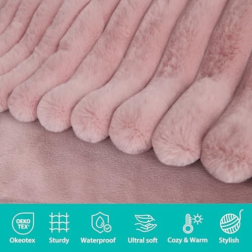 Reversible Waterproof Sherpa Pet Blanket for Large Dogs & Cats