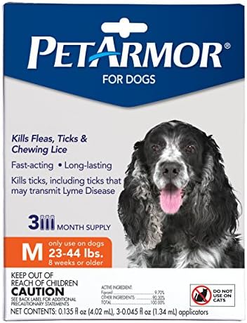 PetArmor Flea & Tick Topical Dogs 23-44 lbs, Fipronil, 3-Month