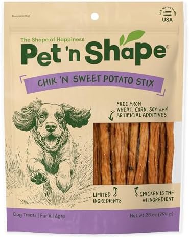Pet 'n Shape Chik 'n Sweet Potato Stix – Made and Sourced in The USA- Natural Healthy Dog Treats, 28 Ounce
