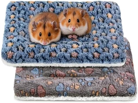 2 Pcs Guinea Pig Bed, Washable Rabbit Bunny Bed Mat Warm Small Animal Bed Pad Guinea Pig Pillow Pet Bed Mat for Chinchilla Hedgehog Ferret
