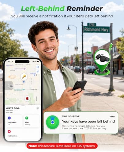 2026 Air Tags 4 Pack Tracker Tag for Android & iOS - Bluetooth Tracker with IP68 Waterproof, 100dB Alarm, Replaceable Battery, GPS Tracker Smart Tag for Luggage Keys Wallet Pets Kids, Airtag 4 Pack