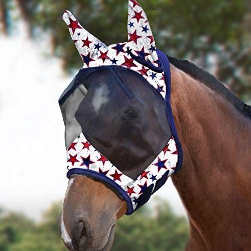 Harrison Howard LumiVista Horse Fly Mask Standard with Ears UV Protection for Horse Dream Star S Pony