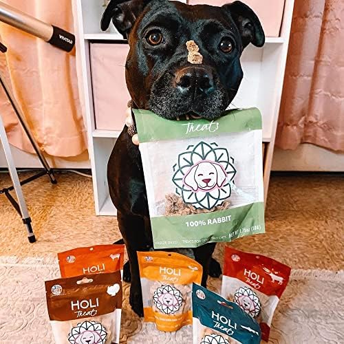 HOLI Freeze Dried Rabbit Dog Treats – Single Ingredient Freeze Dried Rabbit Treats for Dogs – All Natural – High Value Training Treats - 1.75 oz